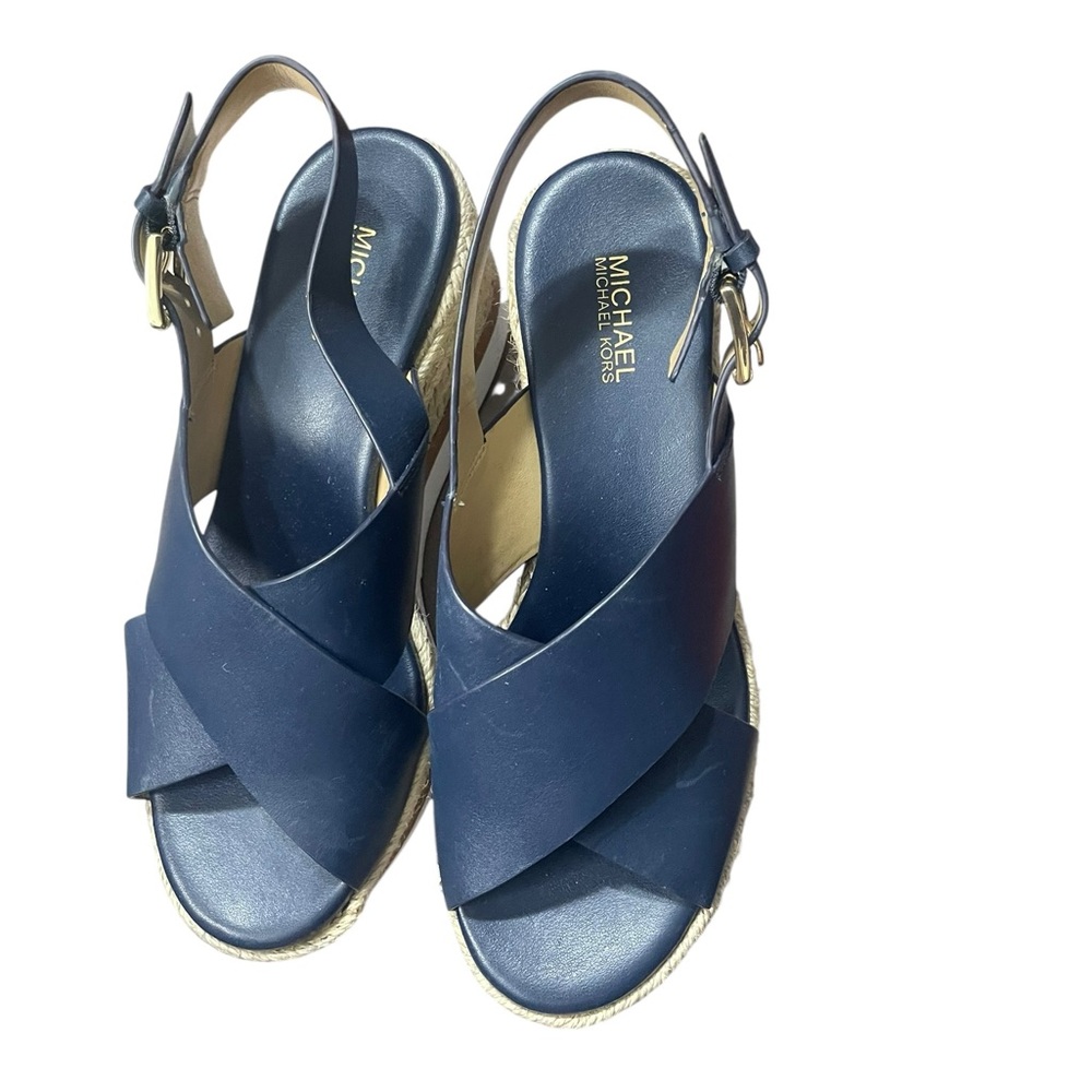 Michael Kors new size 6 Women's Navy Wedge Sandals